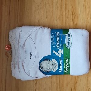 Gerber Organic Cotton Short Sleeve White onesie